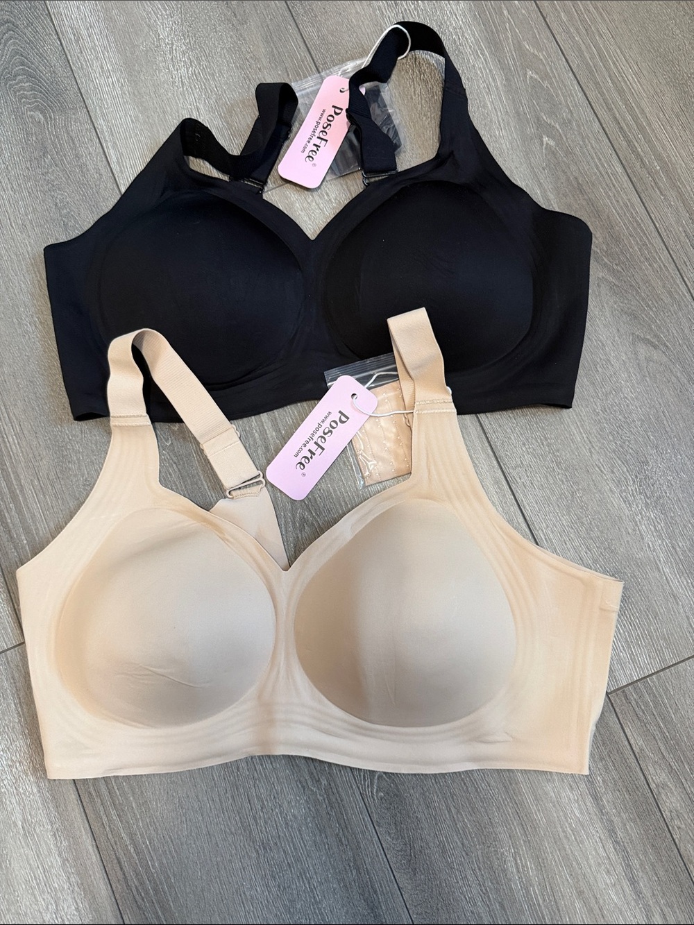 Seamless Wireless Bra - Black & Nude